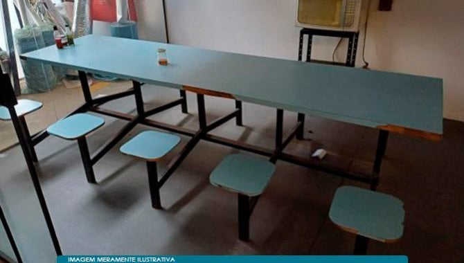 Foto - Mesa para Refeitório Fórmica com 10 lugares - [1]