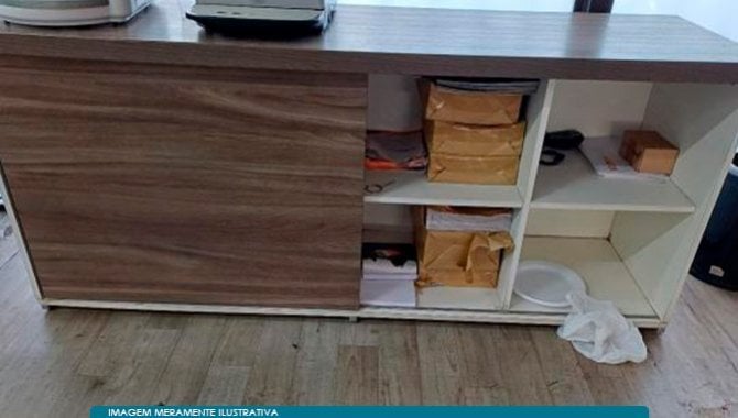 Foto - Balcão MDF Cinza com Portas de Correr - [1]