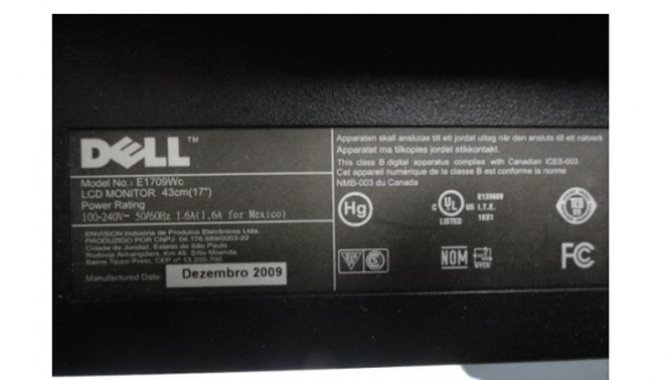 Foto - 01 Monitor Dell E1709Wc 17", LCD - [2]