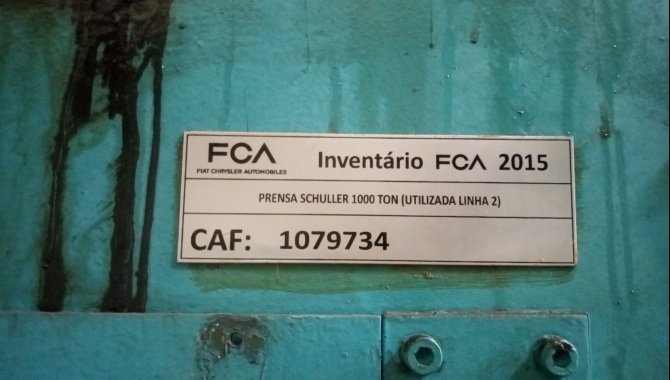 Foto - 01 Prensa mecânica SCHULER 1000 ton. - [3]