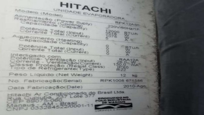 Foto - 01 Ar Condicionado Hitachi (Lote 60) - [2]
