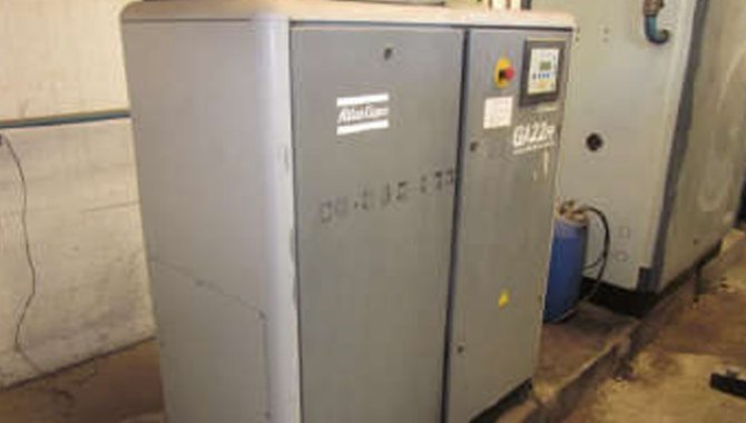 Foto - 01 Compressor de Ar marca Atlas Copco Mod. Ga-22p100 - [1]