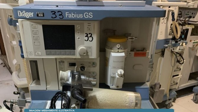 Foto - Ventiladores Pulmonar marca Drager modelo Fabius Gs (Lote 06) - [3]