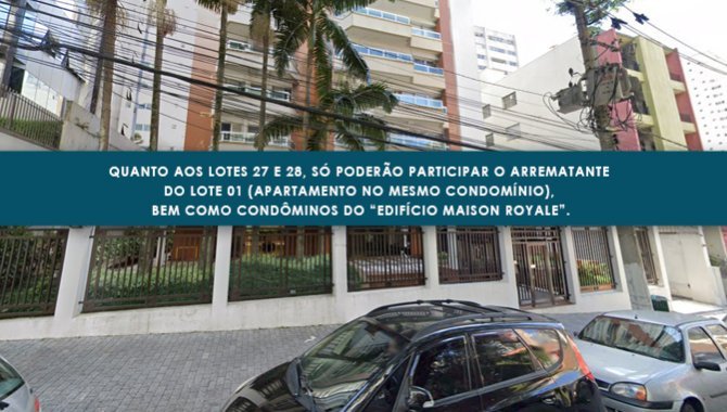 Foto - Vaga de Garagem 9 m² (Edifício Maison Royale) - Paraíso - São Paulo - SP (Lote 27) - [1]