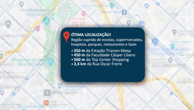 Foto - Apartamento 83 m² com 01 vaga (Estação Trianon-Masp) - Cerqueira César - São Paulo - SP - [2]