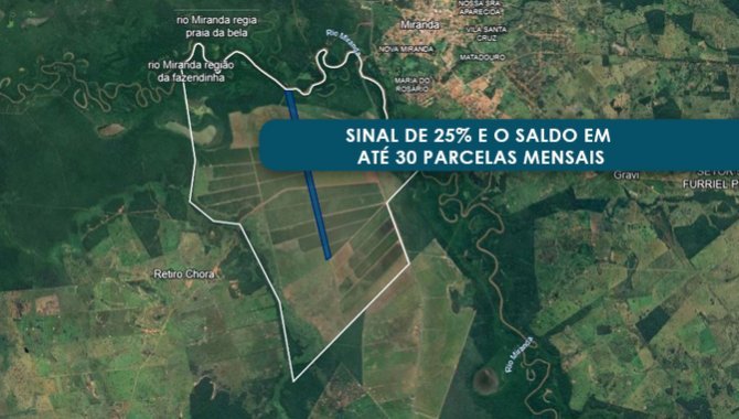 Foto - Área de Terras com 35 ha - Fazenda Pouso Alegre (Beira do Rio Miranda) - Miranda - MS - [1]