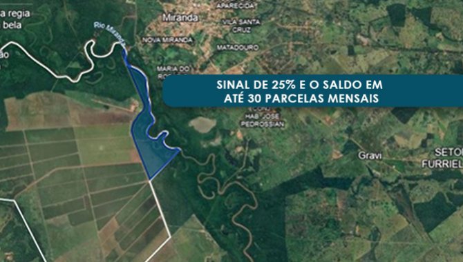 Foto - Área de Terras com 129 ha - Fazenda Pouso Alegre (Beira do Rio Miranda) - Miranda - MS - [1]
